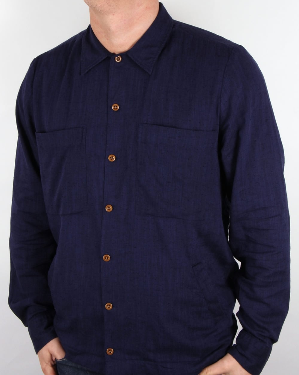 Gant Rugger Slub Shirt Jacket Shadow Blue