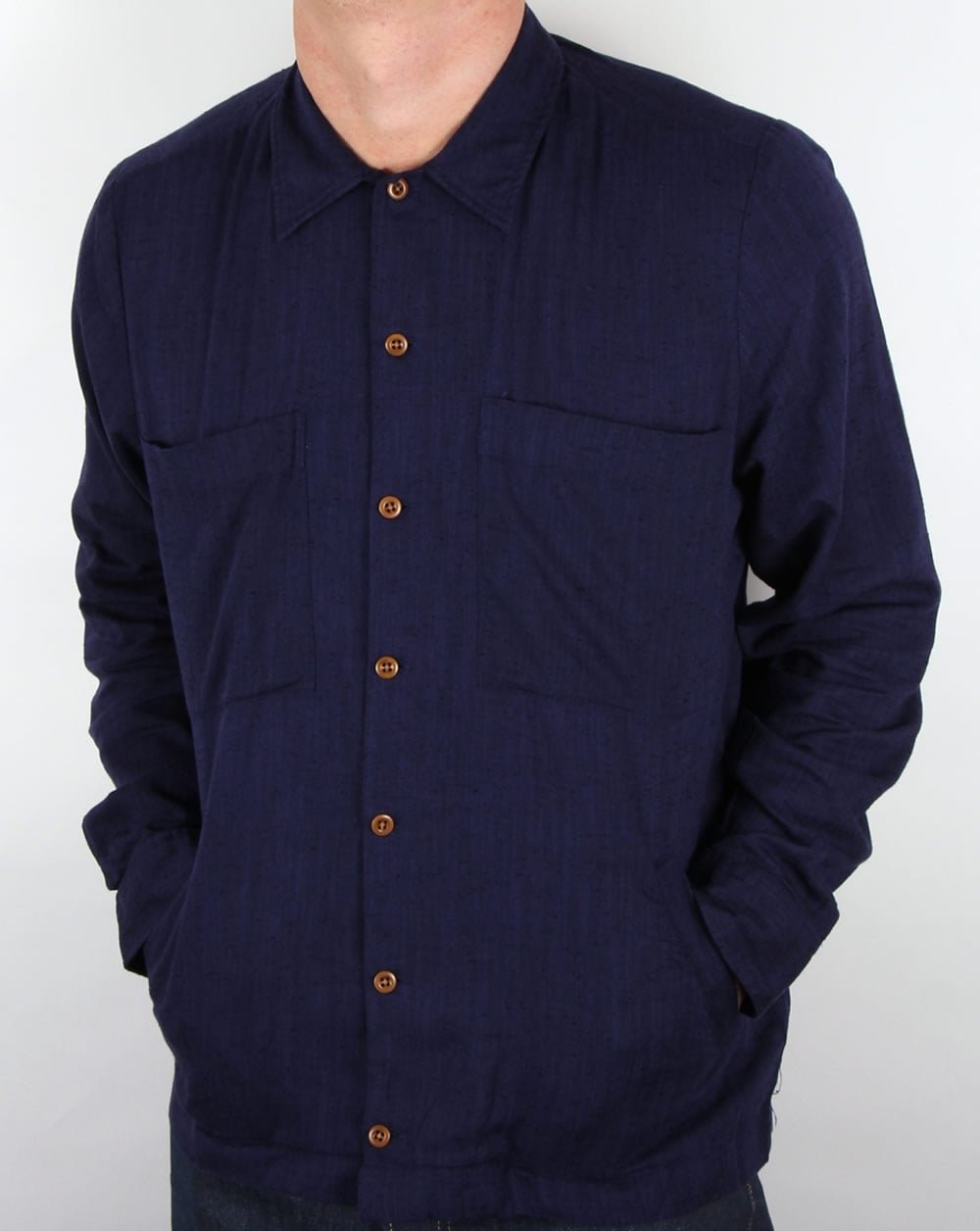 Gant Rugger Slub Shirt Jacket Shadow Blue