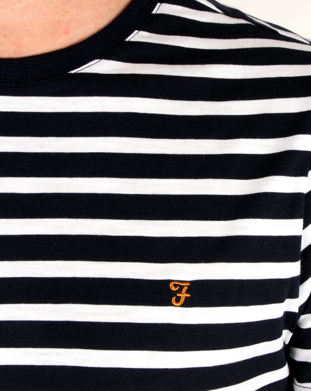 Farah Lennox Striped T Shirt White