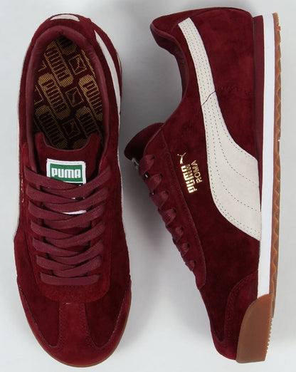Puma Roma Trainers Burgundy/White