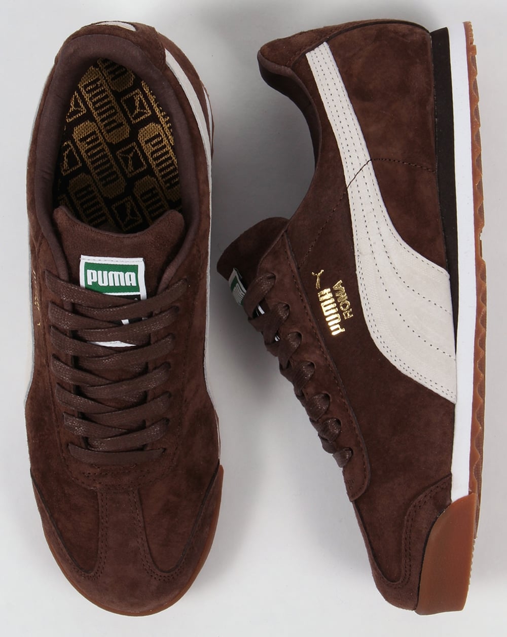 Puma Roma Trainers Brown/White