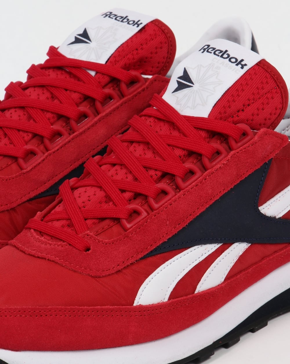 Reebok Aztec Retro Trainers Flash Red/Navy