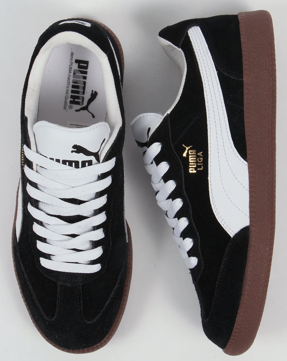 Puma Liga Suede Trainers Black/White