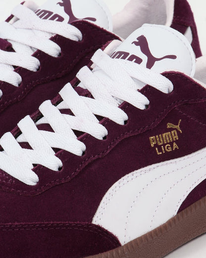 Puma Liga Suede Trainers Purple/White