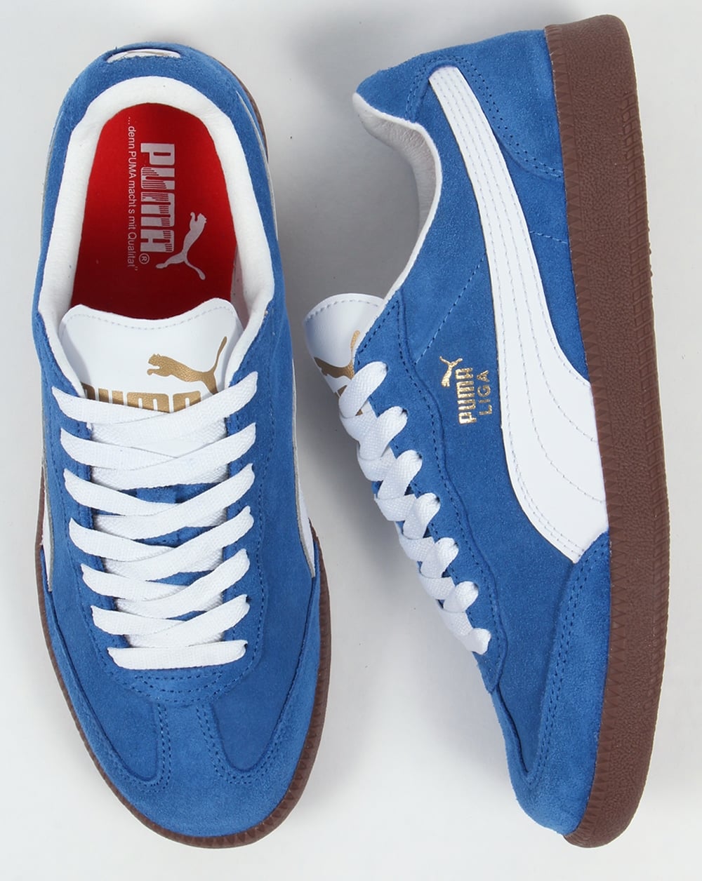 Puma Liga Suede Trainers Blue/White