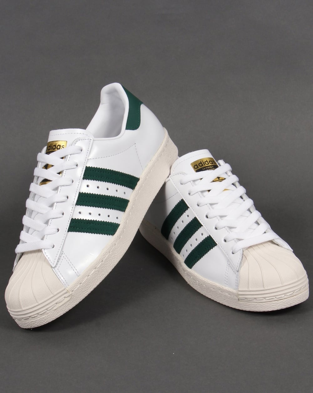 Adidas Superstar 80s Trainers White/Green