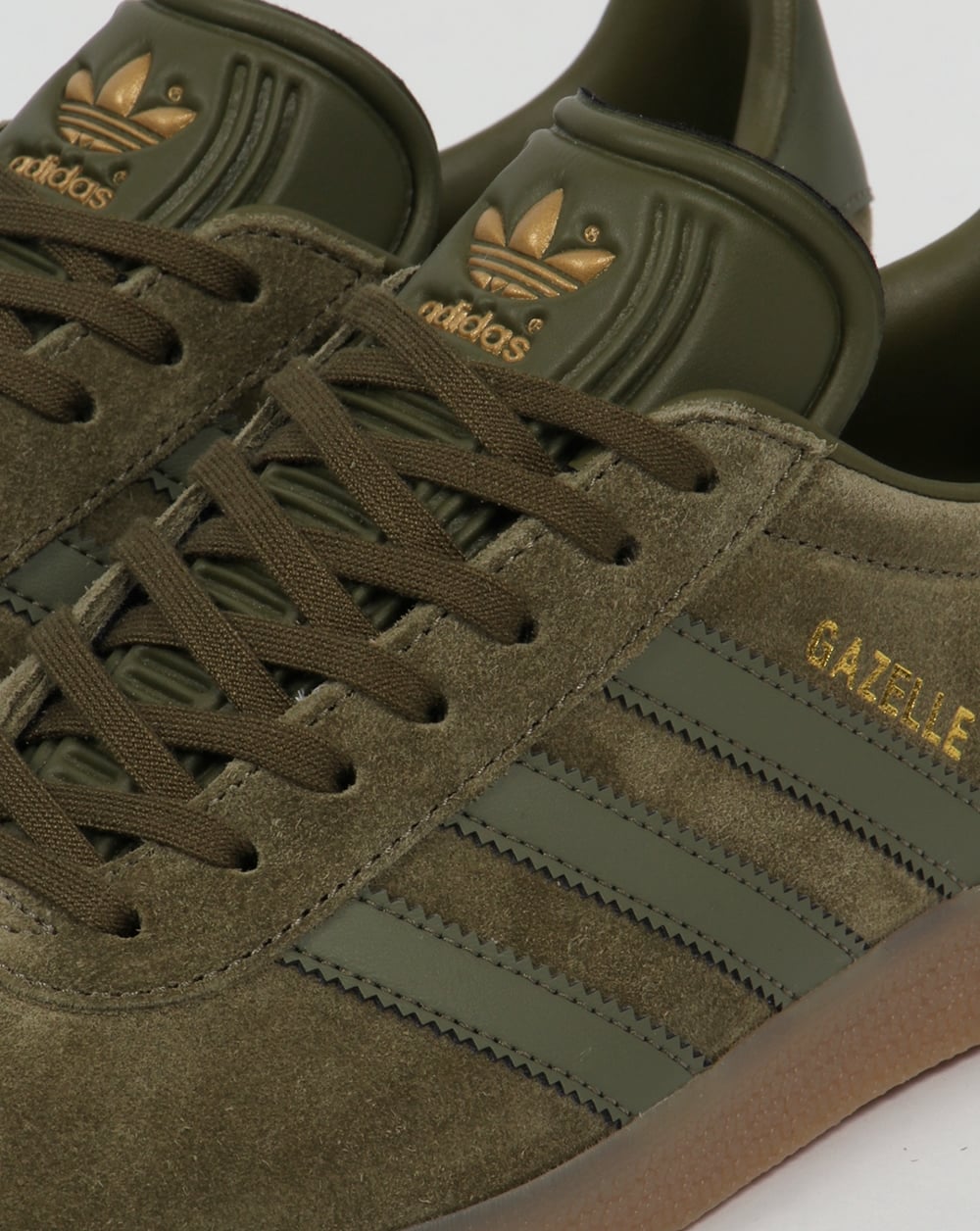 Adidas Gazelle Trainers Olive/Gum