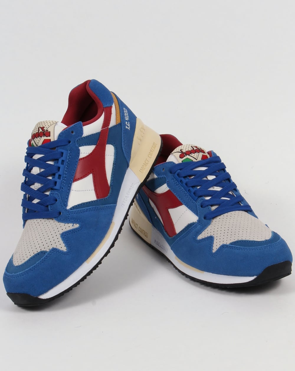 Diadora IC 4000 Premium Trainers Nautical Blue/Red