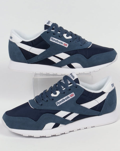 Reebok Classic Nylon Trainers Brave Blue/White
