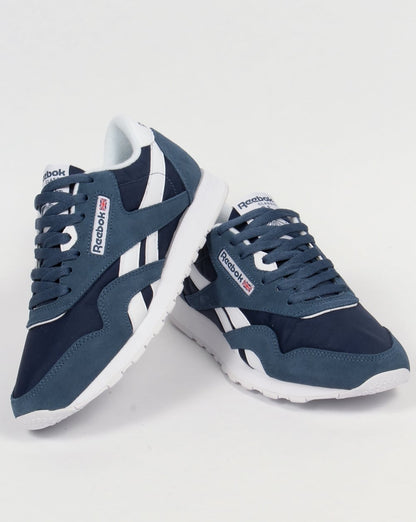 Reebok Classic Nylon Trainers Brave Blue/White