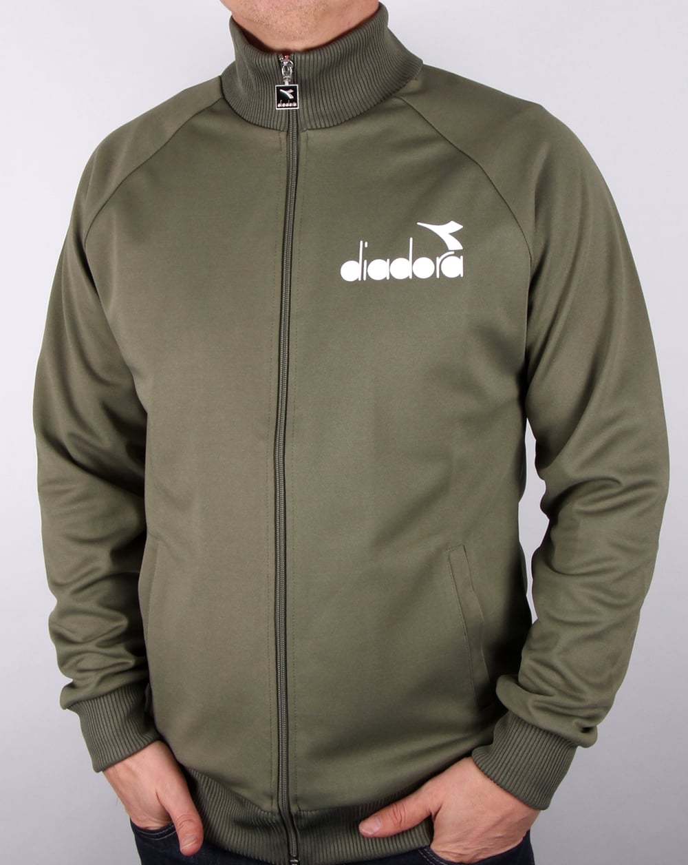 Diadora 80s Track Top Green Mushroom
