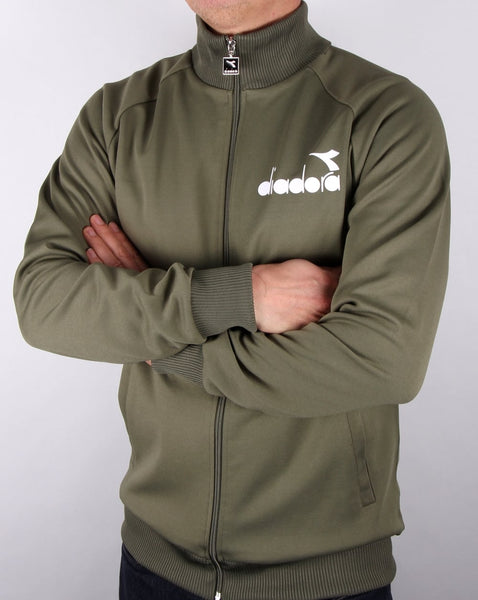Diadora 80s Track Top Green Mushroom