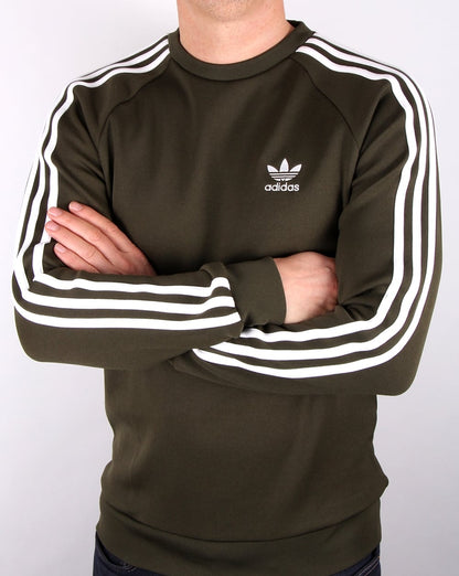 Adidas Originals Crew Neck Sweat Khaki White