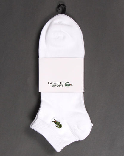 Lacoste Low Cut Socks 3 Pack White