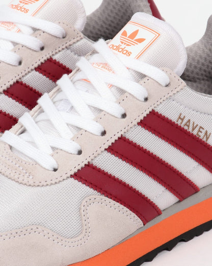 Adidas Haven Trainers White/Burgundy Red