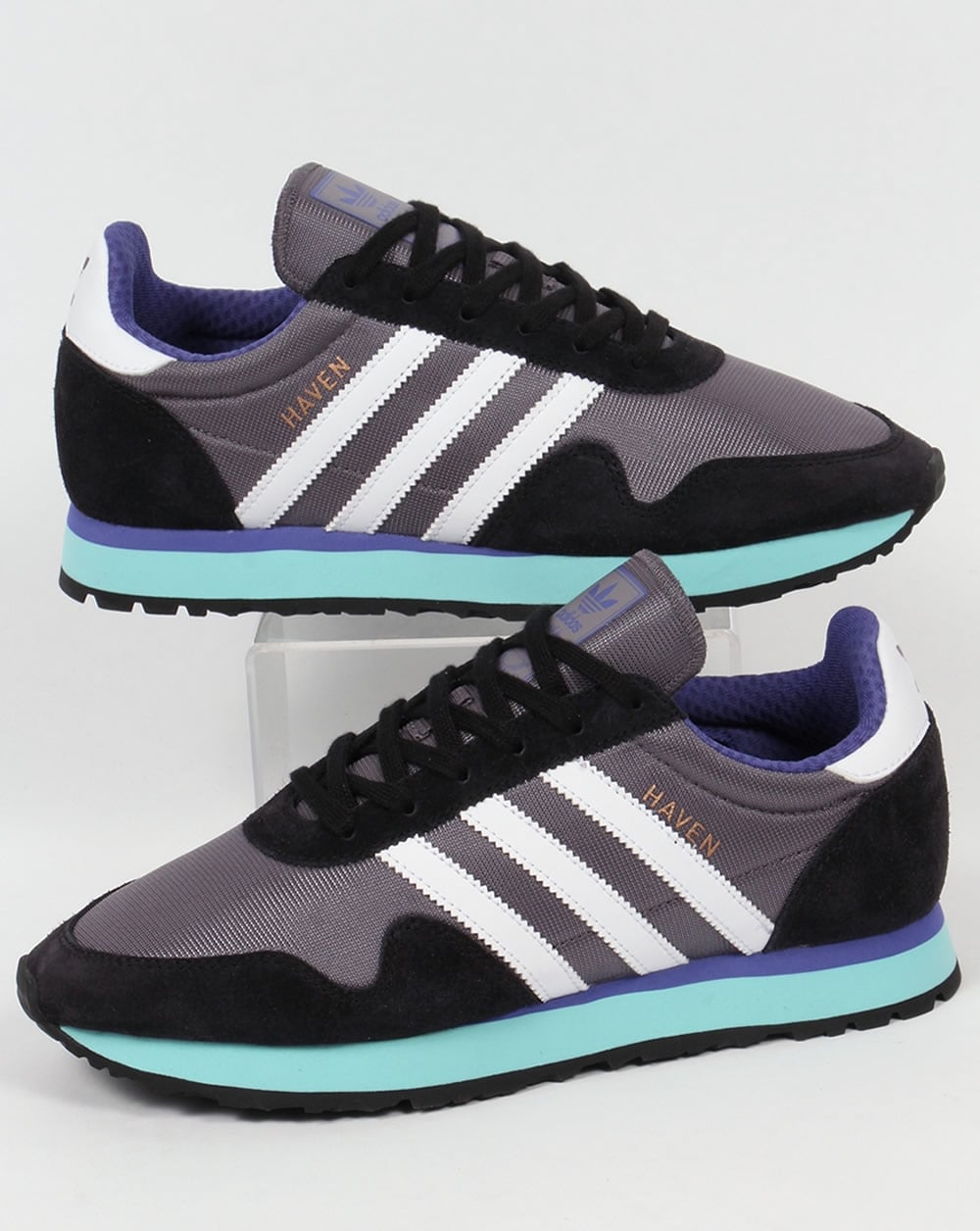 Adidas Haven Trainers Trace Grey/White/Aqua