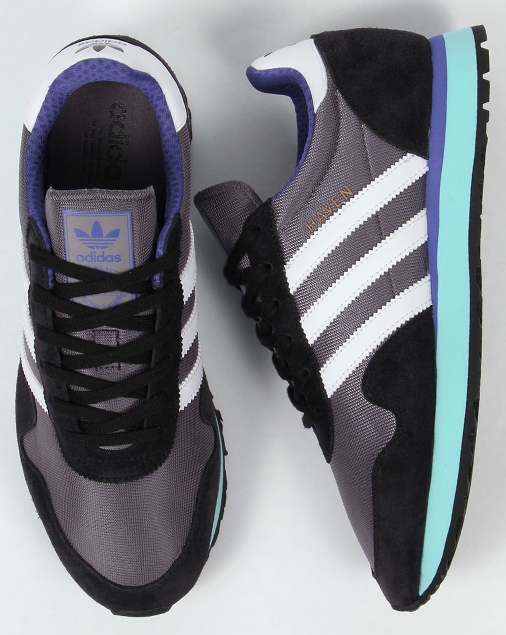 Adidas Haven Trainers Trace Grey/White/Aqua