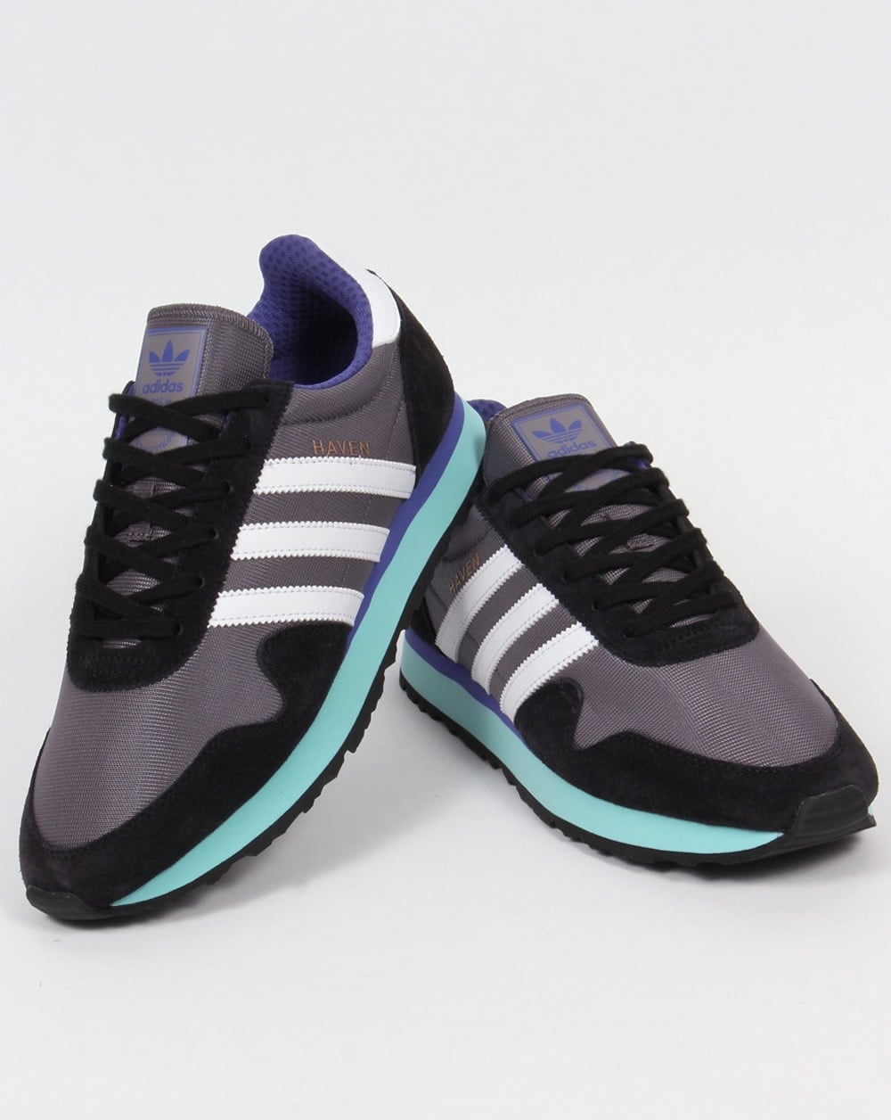 Adidas Haven Trainers Trace Grey/White/Aqua