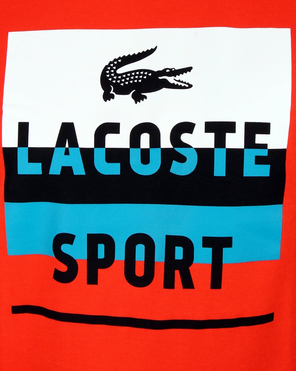 Lacoste Sport Print T Shirt Etna Red/white