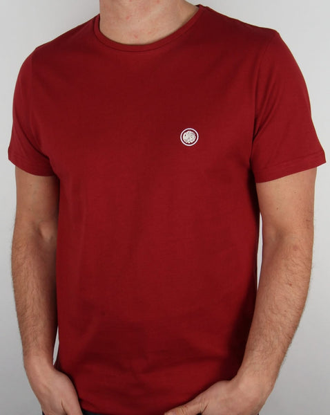 Pretty Green Crew Neck Tee Dark Red