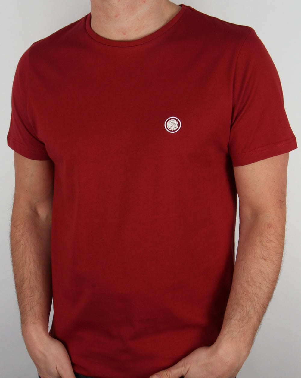 Pretty Green Crew Neck Tee Dark Red