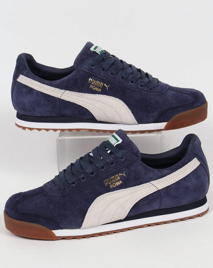 Puma Roma Trainers Navy/White