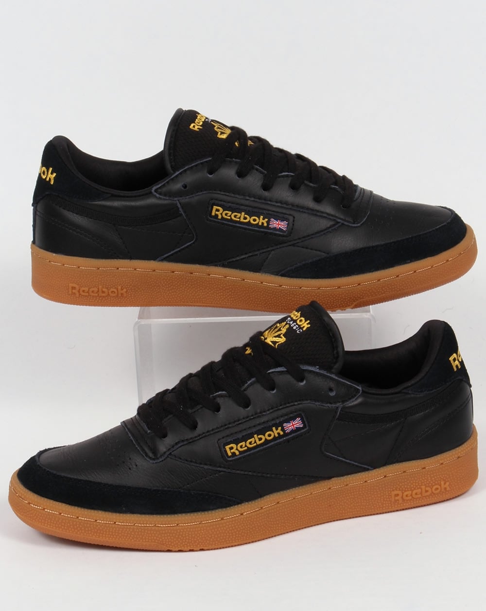 Reebok Club C 85 Trainers Black/Yellow