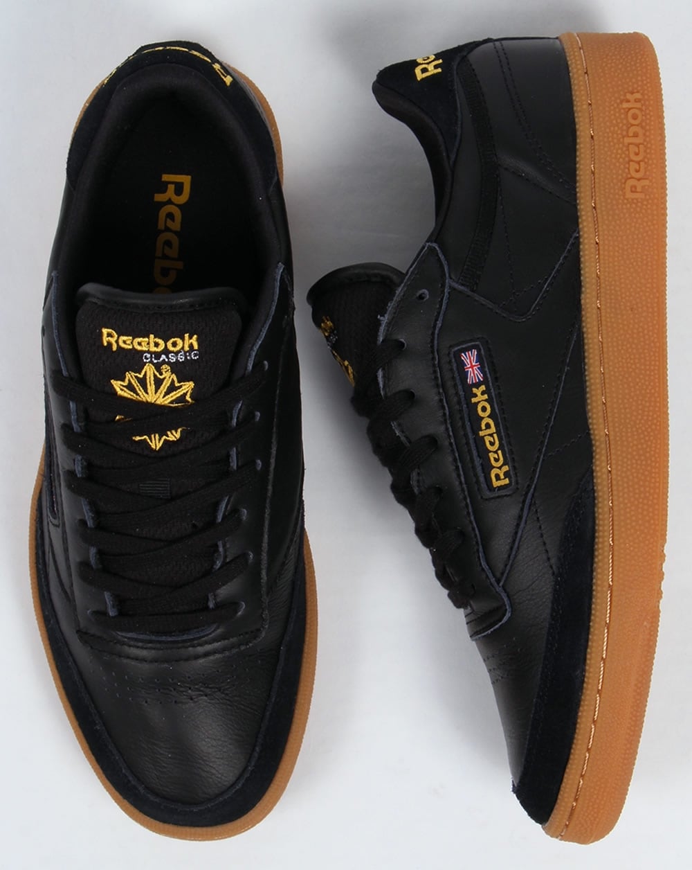 Reebok Club C 85 Trainers Black/Yellow
