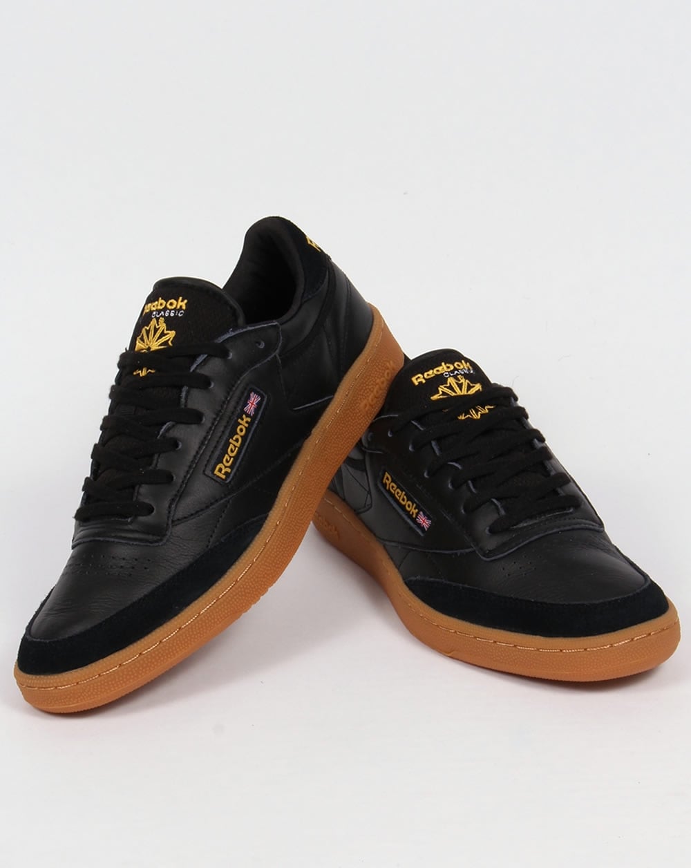 Reebok Club C 85 Trainers Black/Yellow