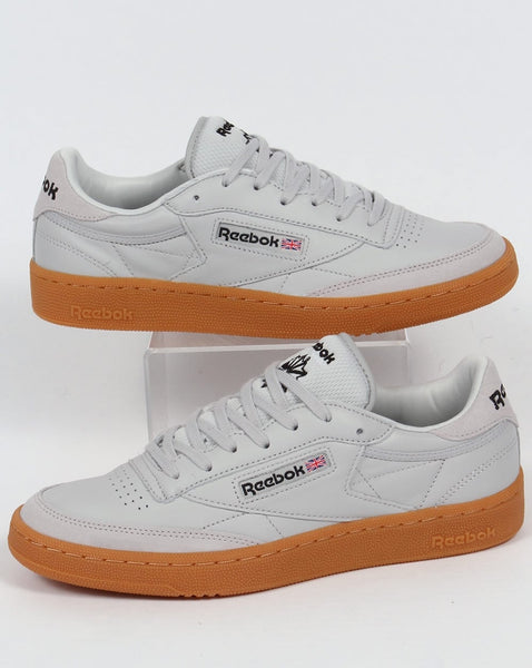 Reebok Club C 85 Trainers Skull Grey/Black/Red