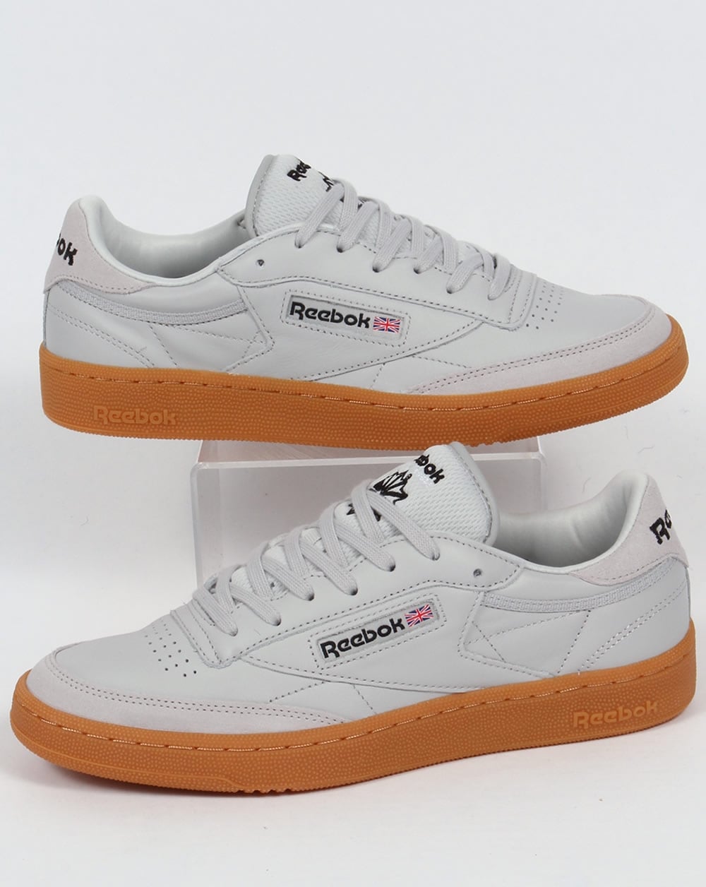 Reebok Club C 85 Trainers Skull Grey/Black/Red