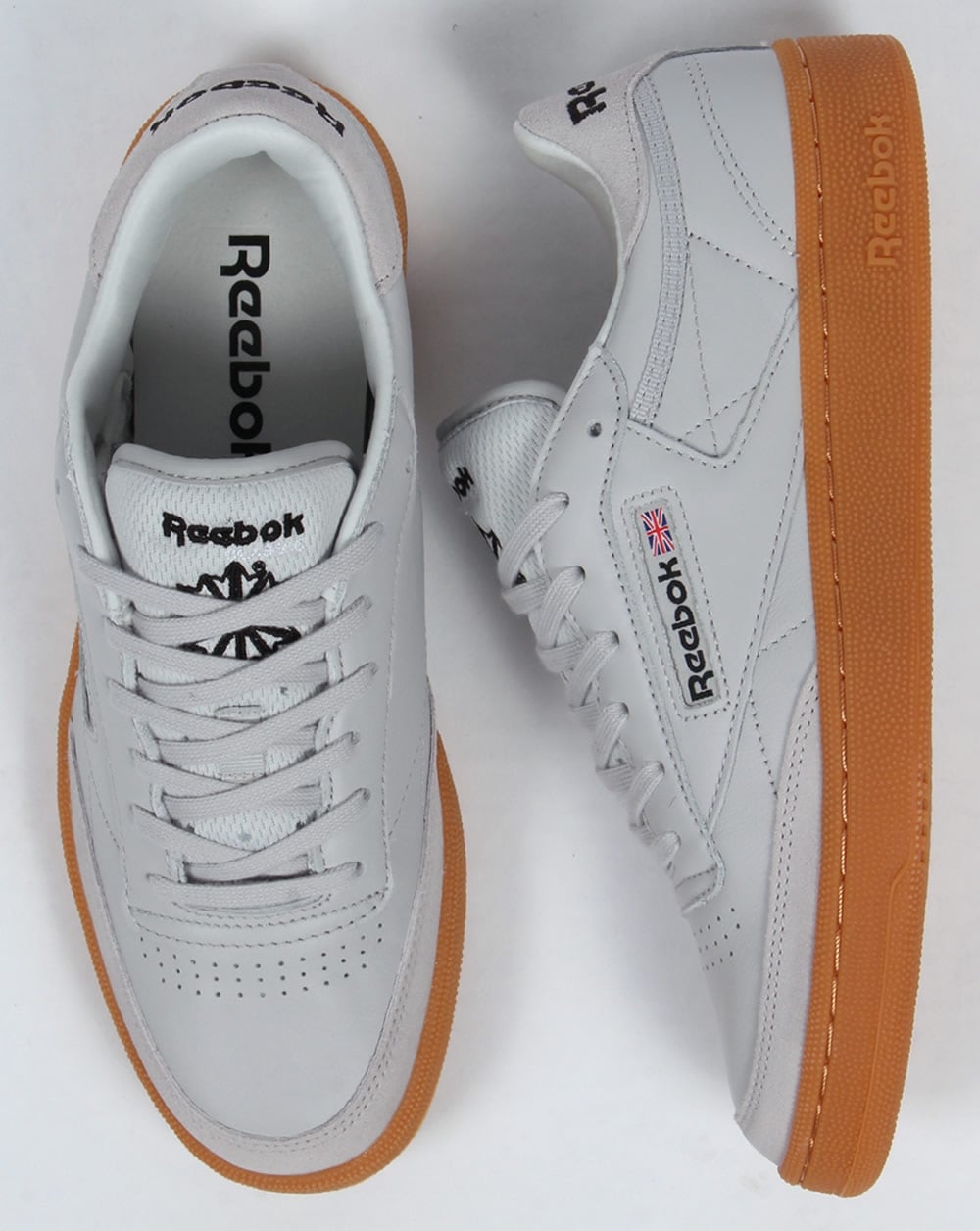 Reebok Club C 85 Trainers Skull Grey/Black/Red