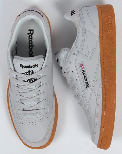 Reebok Club C 85 Trainers Skull Grey/Black/Red