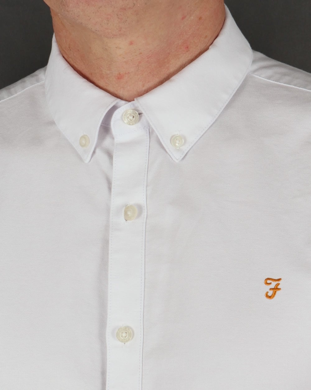 Farah Brewer Short Sleeve Shirt White