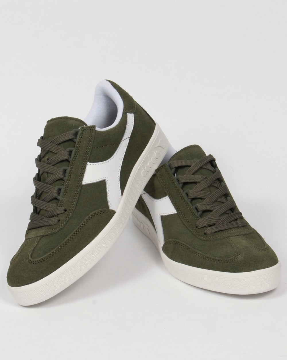Diadora B Original Suede Trainers Green Olivina