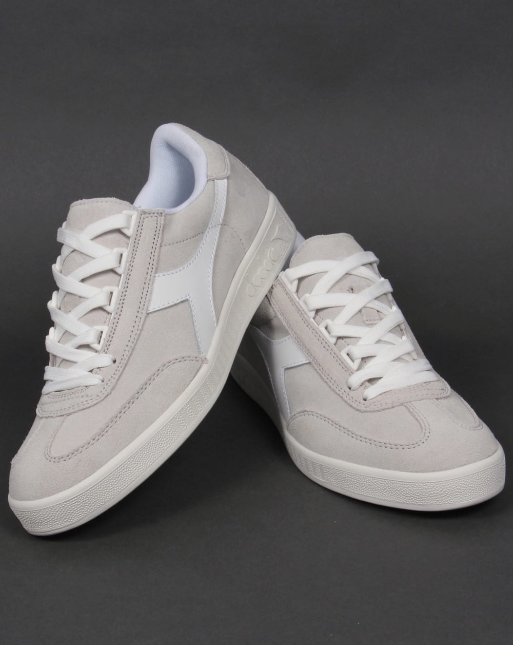 Diadora B Original Suede Trainers White/White