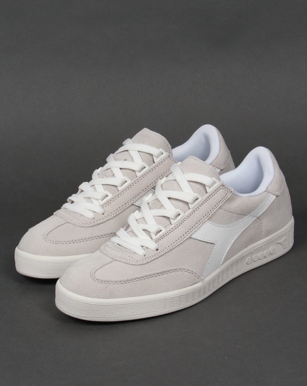 Diadora B Original Suede Trainers White/White