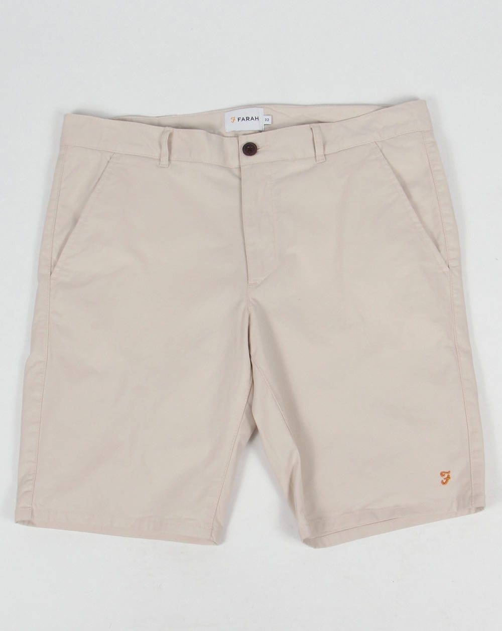 Farah Hawk Chino Twill Shorts Pebble