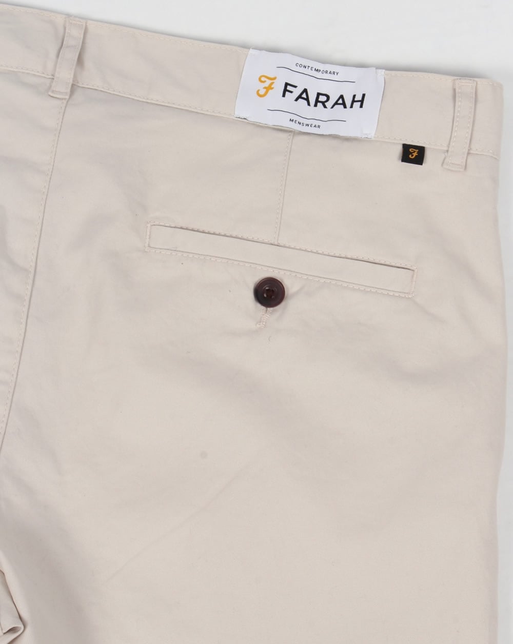 Farah Hawk Chino Twill Shorts Pebble