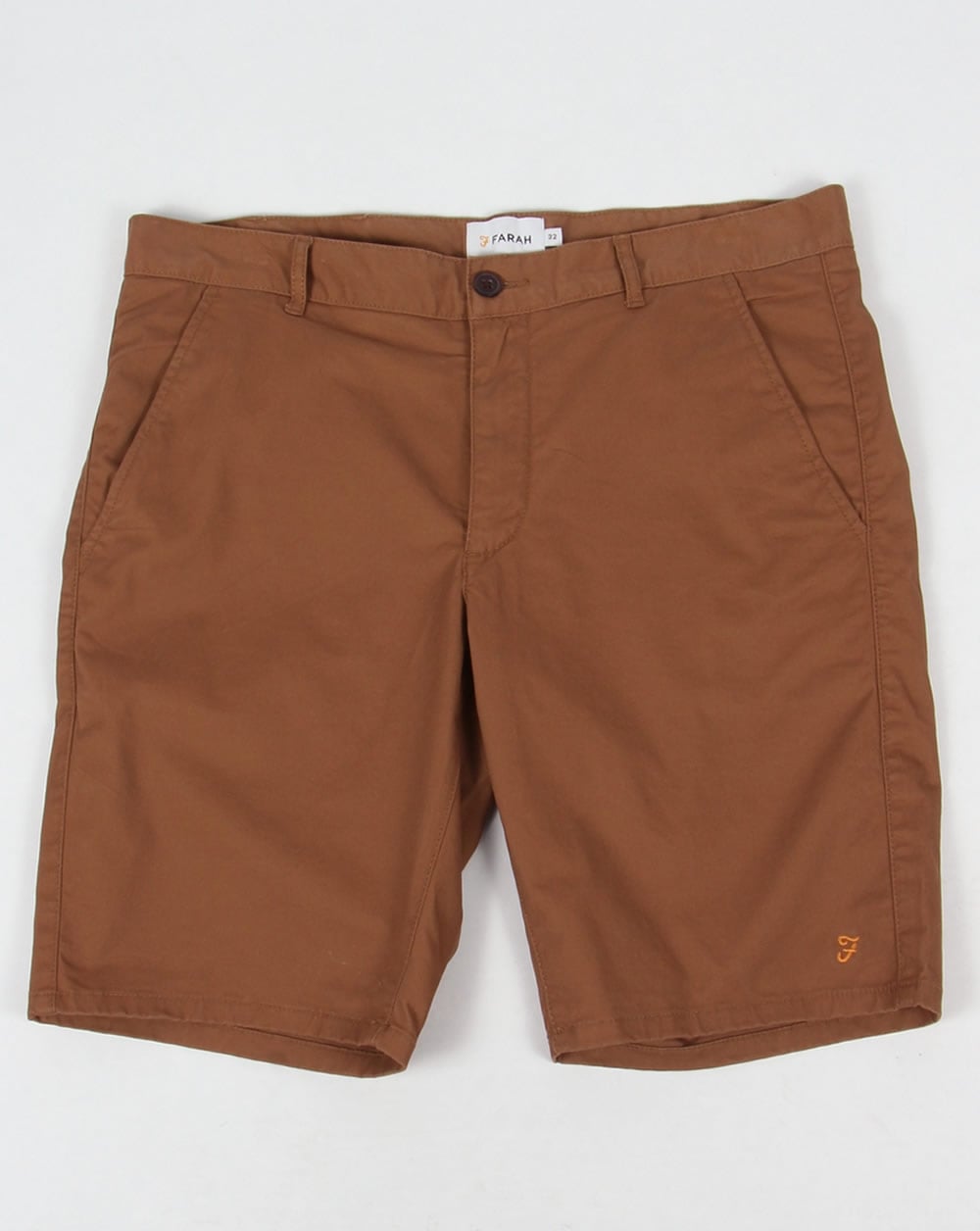 Farah Hawk Chino Twill Shorts Camel