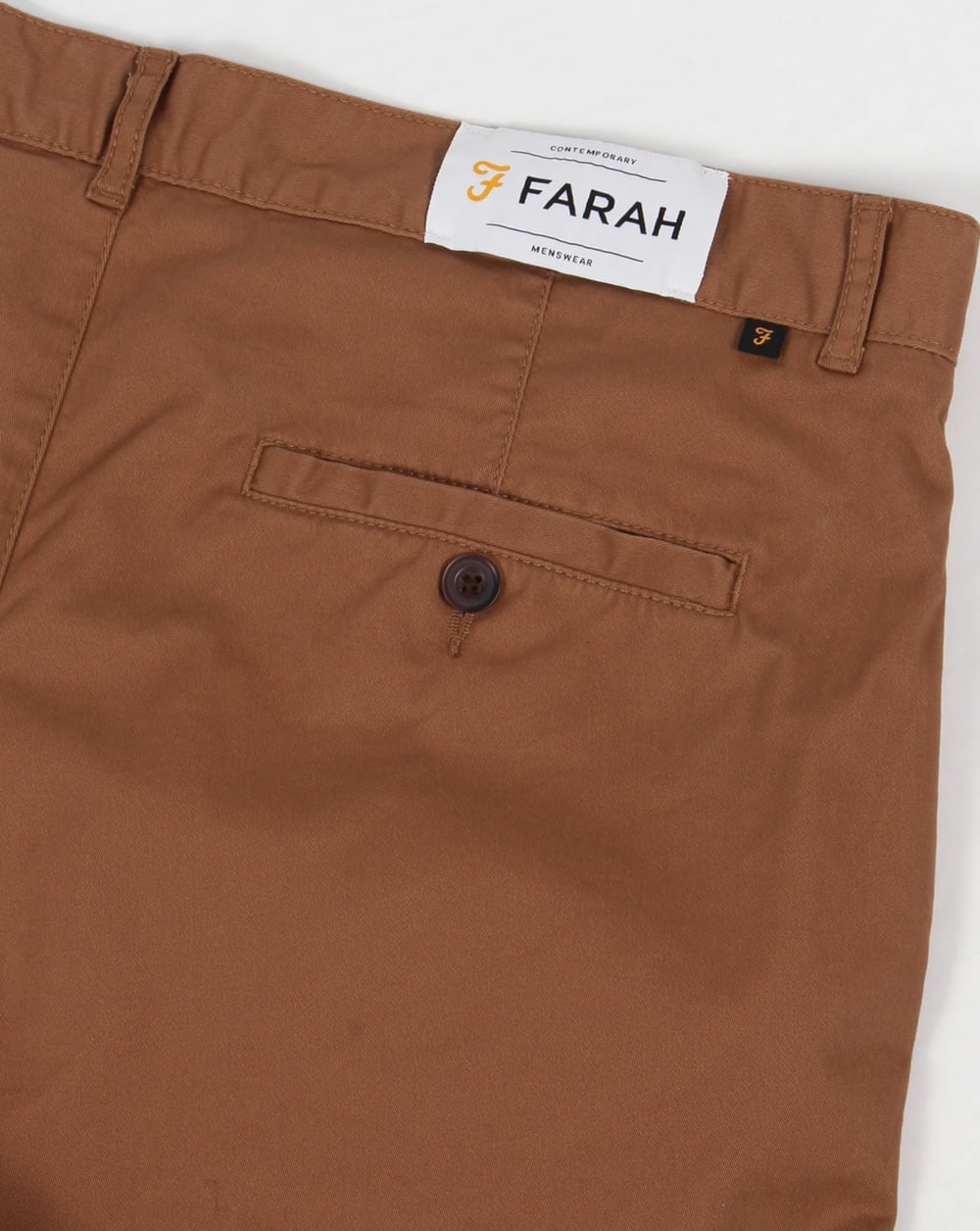 Farah Hawk Chino Twill Shorts Camel