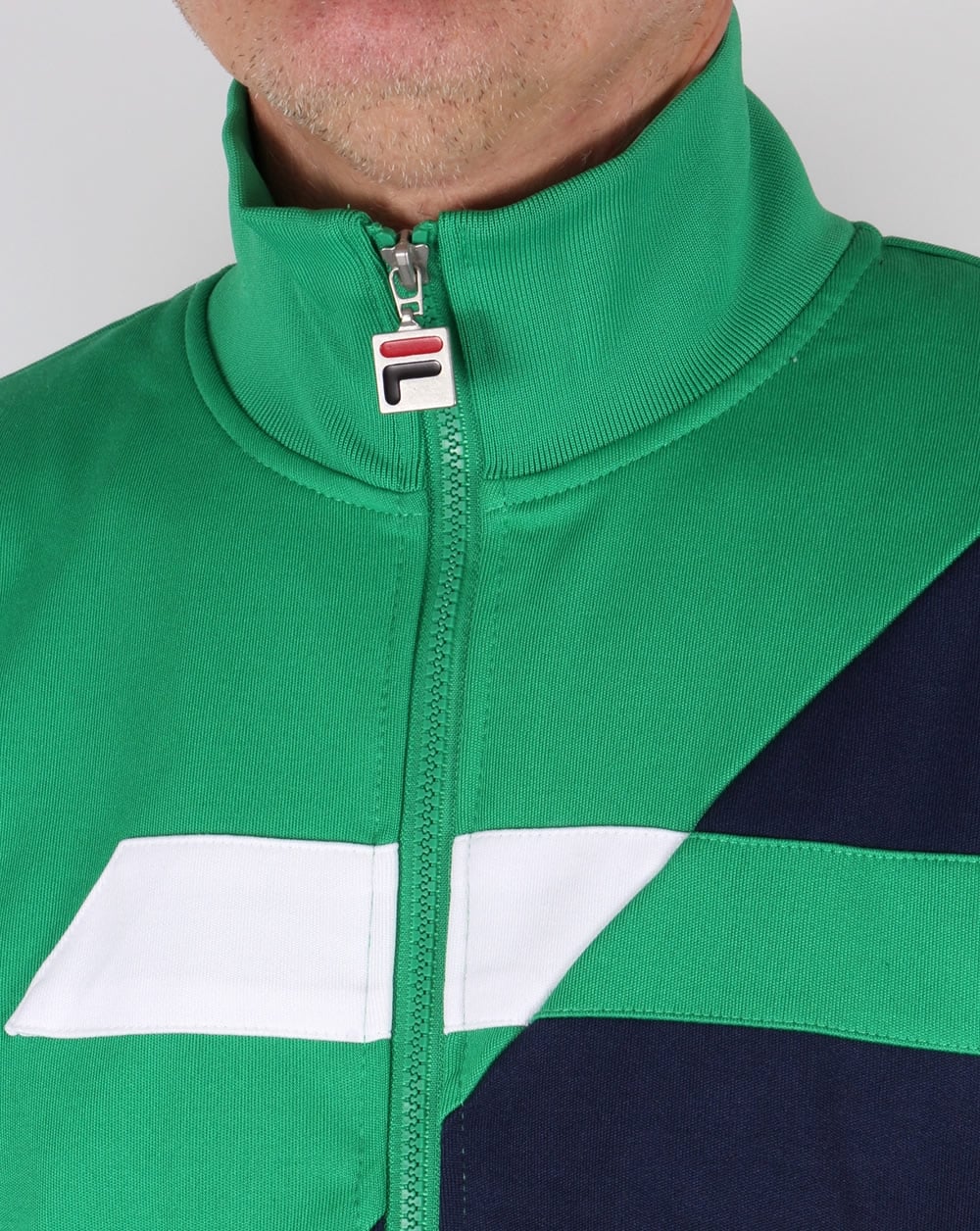 Fila Vintage Azzaro Track Top Kelly Green/Navy