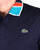 Lacoste Patterned Collar Polo Shirt Navy/etna Red