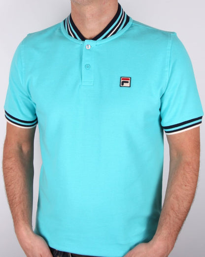 Fila Vintage Skipper Polo Shirt Blue Radience