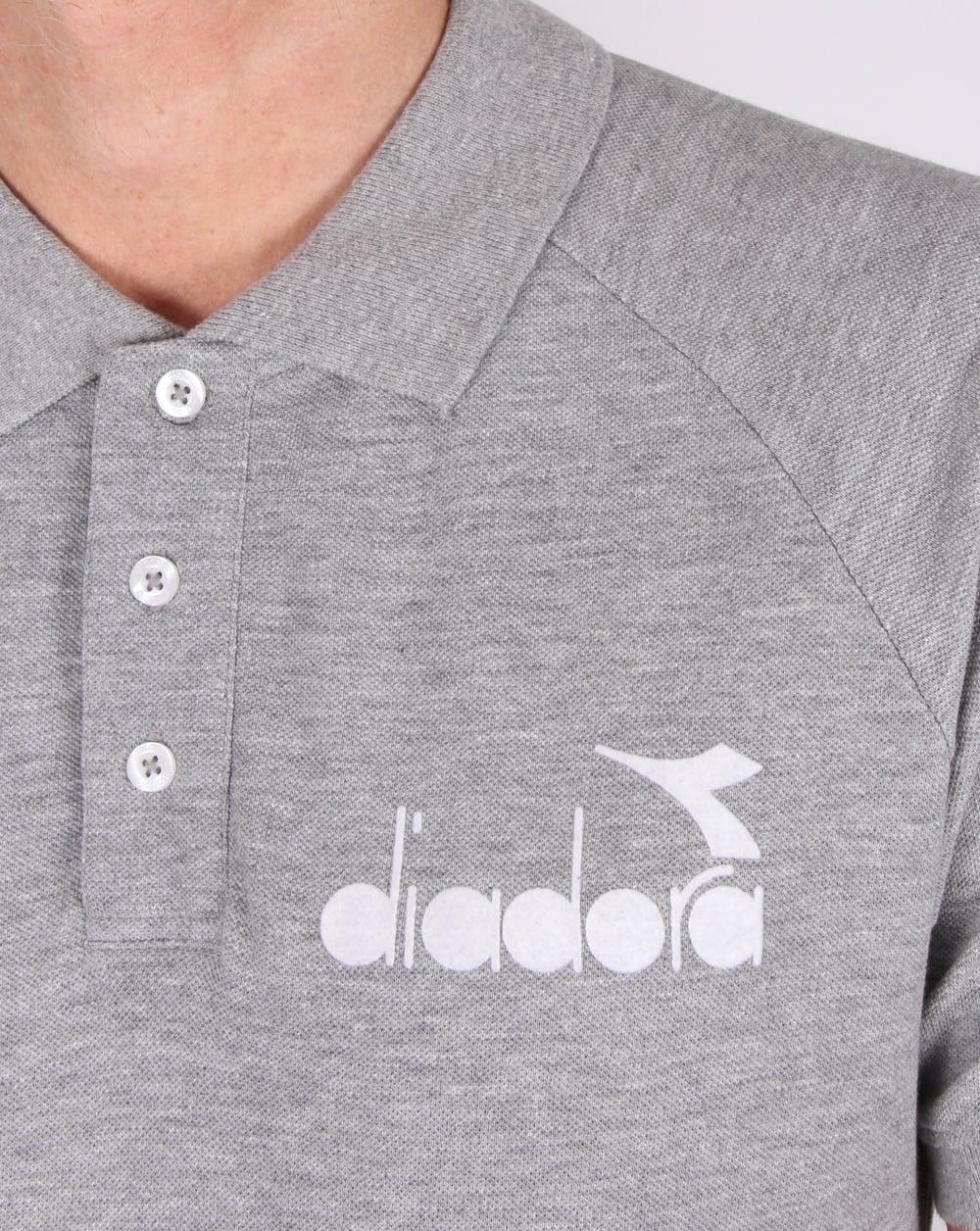 Diadora 80s Polo Shirt Grey Melange