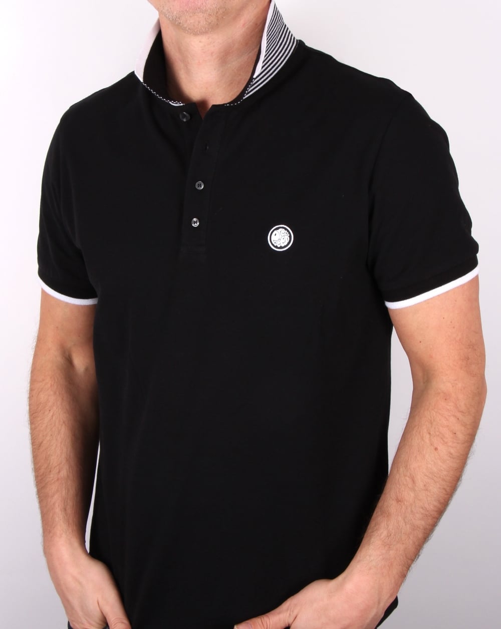 Pretty Green Multistripe Polo Shirt Black