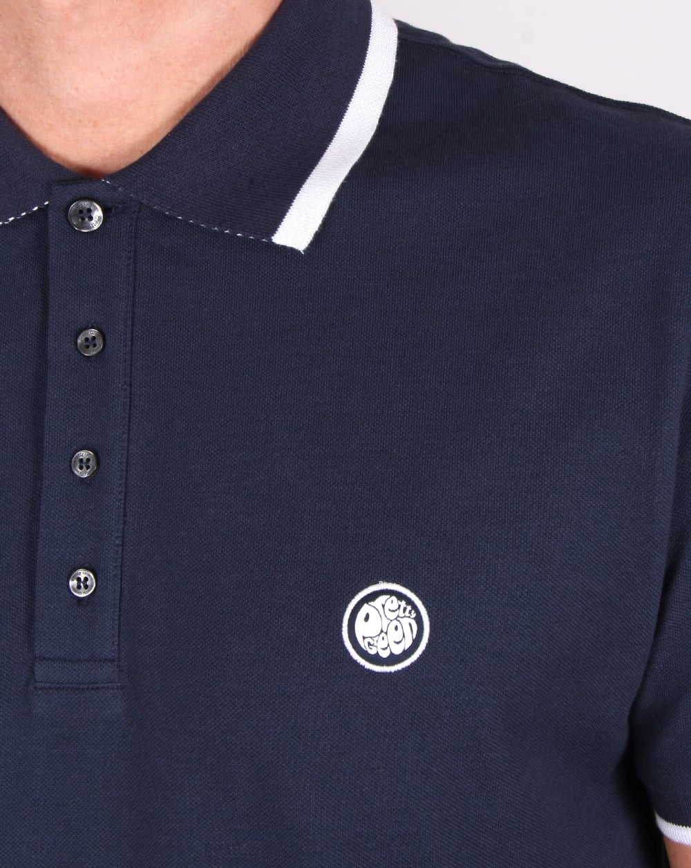 Pretty Green Multistripe Polo Shirt Navy