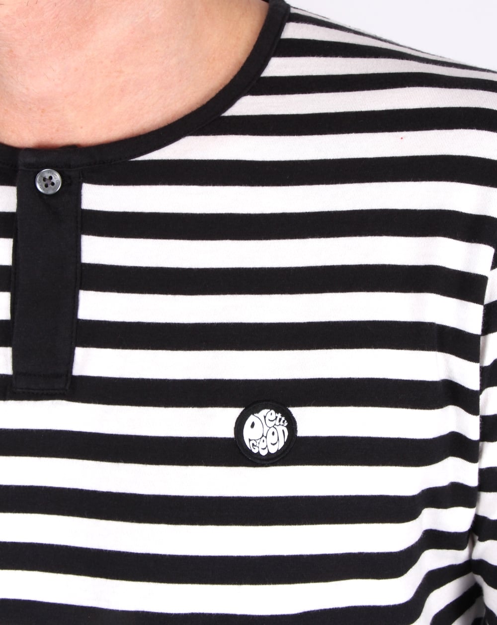 Pretty Green Redmond Grandad T Shirt Black