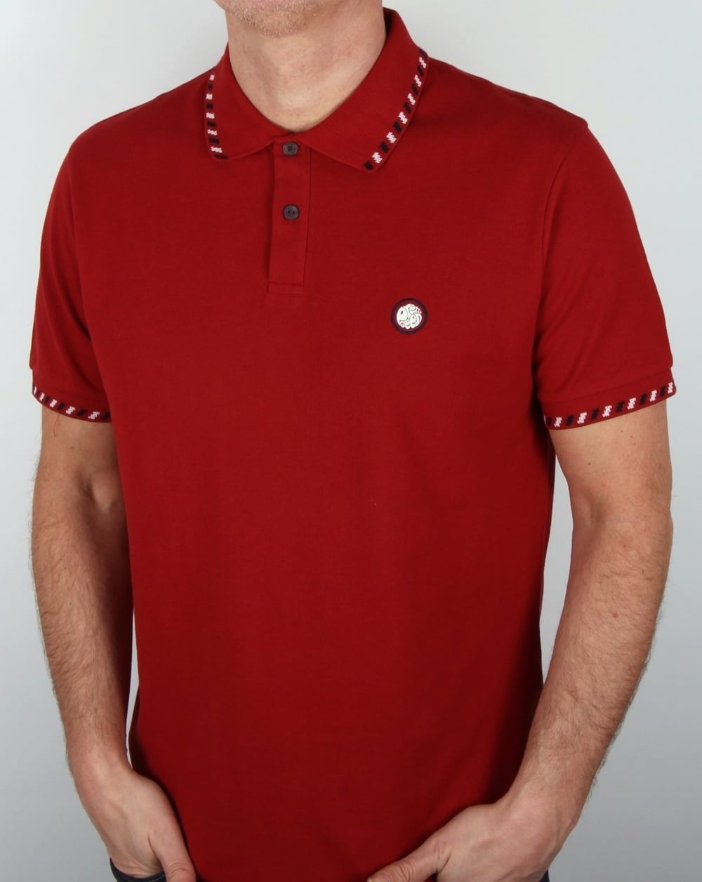 Pretty Green Elmwood Polo Shirt Dark Red