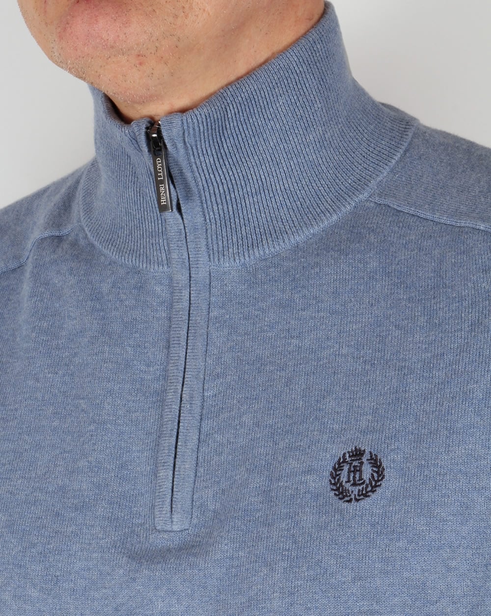 Henri Lloyd Half Zip Knit Frost Blue
